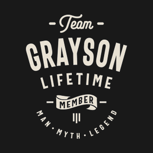 Team Grayson Lifetime Member Personalized Name T-Shirt