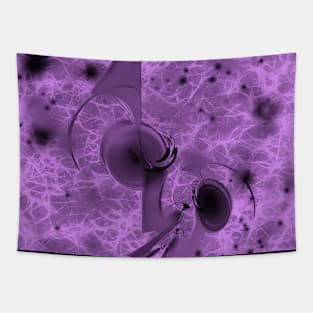 Alien space travel in purple and pink Tapestry