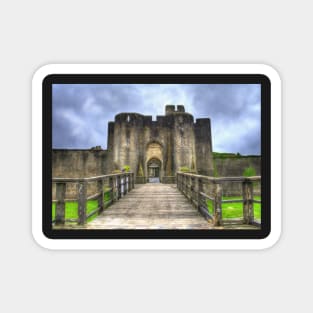 Caerphilly Castle Gatehouse in South Wales Magnet