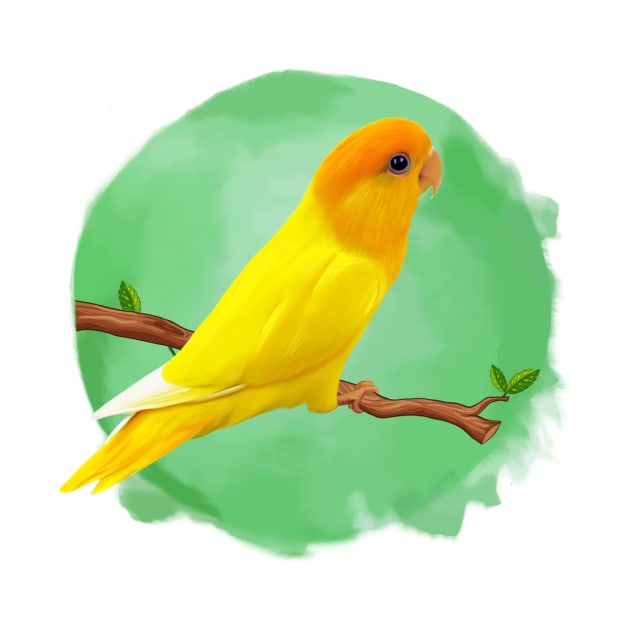 Yellow love bird by SanjStudio