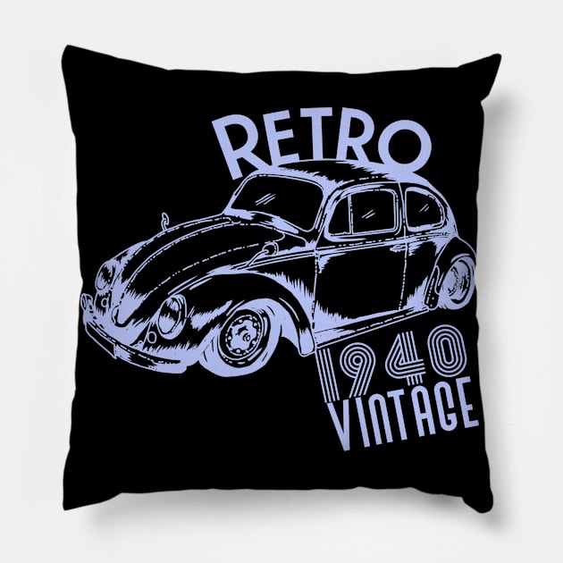 Retro car Pillow by Sloop