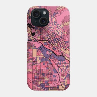 Boise Map Pattern in Purple & Pink Phone Case