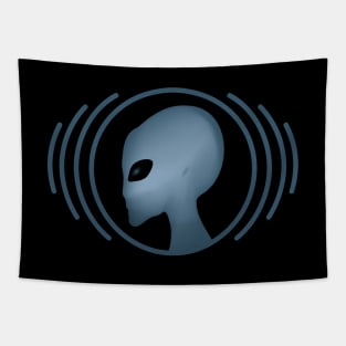 Alien Profile - Grey 10 Tapestry