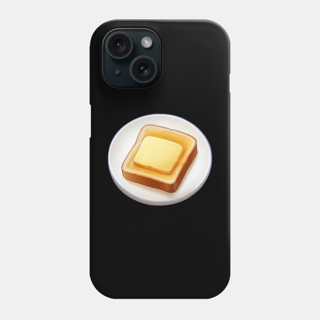 Butter Kawaii Yummy Coffee Vintage Bread Sandwich Toast Phone Case by Flowering Away