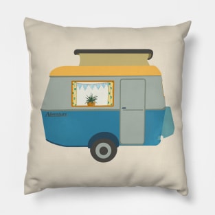 Vintage Touring Caravan Adventure Pillow