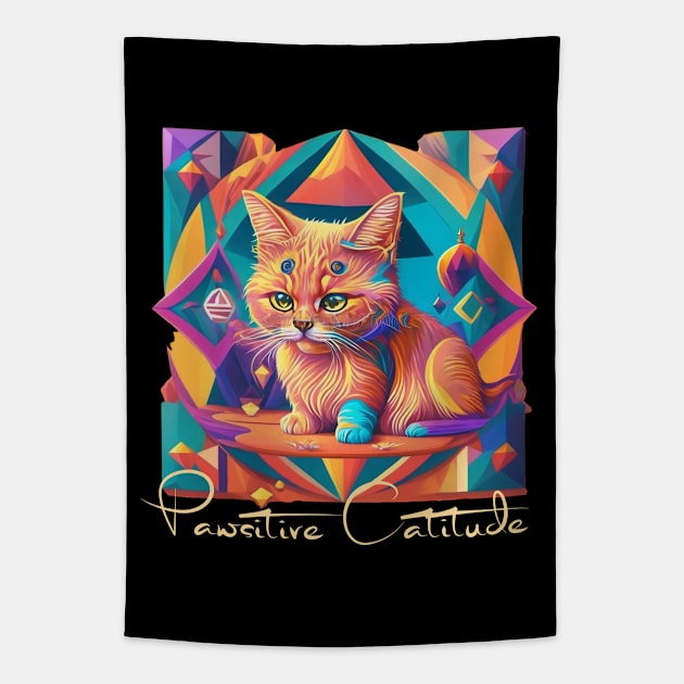 Pawsitive Catitude Tapestry by SalxSal