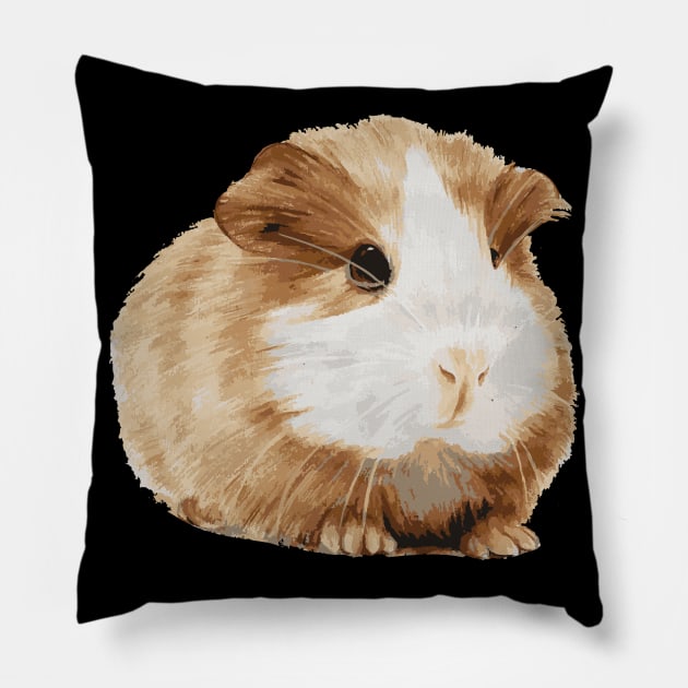 Fluffy Guinea Pig For Guinea Pig Lovers Pillow by BadDesignCo