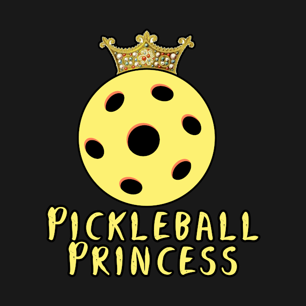 Pickleball Princess with Tiara by Scarebaby