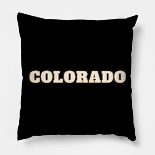 Colorado State Lettering Pillow