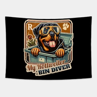 Trash Rottweiler Tapestry