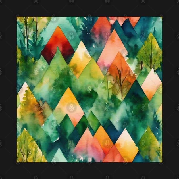 Watercolor Geometric by justrachna