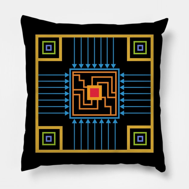 Computer processor Pillow by ColorDelirium