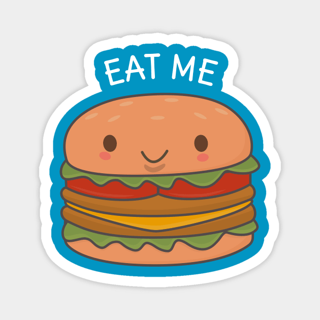 Cute and kawaii burger T-Shirt Magnet by happinessinatee