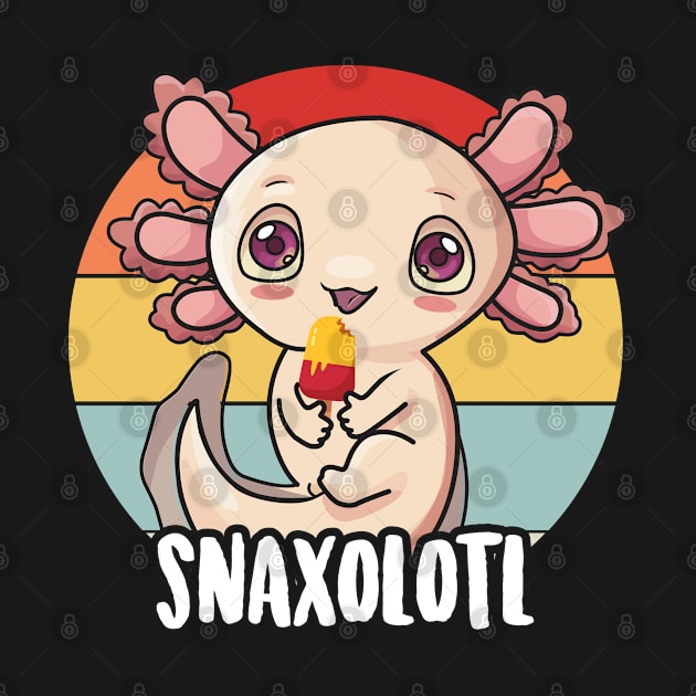 Snaxolotl Shirt Kids Boys Girls Retro 90s Cute Axolotl by Boneworkshop