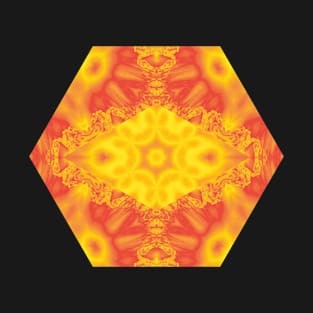 Fire and ice fractal kaleidoscope T-Shirt