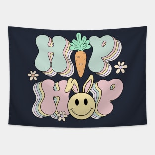 Hip Hop Groovy Easter 2024 Bunny Ears Retro Vintage Tapestry