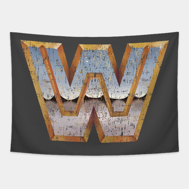 WF Retrowave Chrome 1985 Tapestry by vender