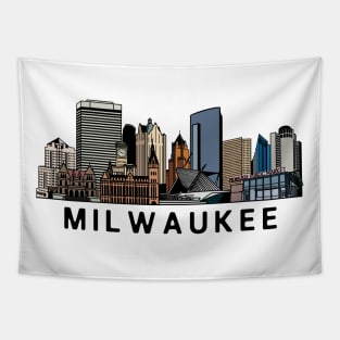Milwaukee Skyline Tapestry