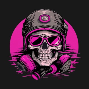 Biker Helmet Skull Retro T-Shirt