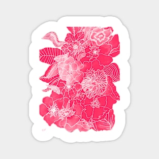 Floral Contour Print 5/10 Magnet