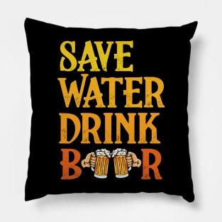 Save Water Drink Beer Party Pillow