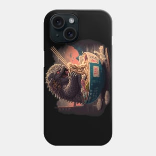 Kaiju eating ramen II - 16-bit Phone Case