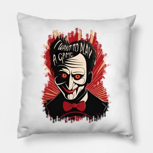 SAW X ( saw 10 ) I Want To Play A Game movie billy puppet Pillow