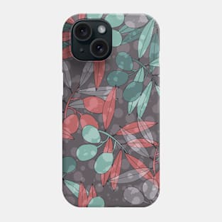 Olives pattern texture Phone Case