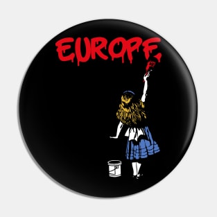 europe and red girl Pin