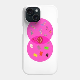 Gummy Yummy Lips (Pink) By Abby Anime(c) Phone Case