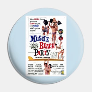 Vintage Movie - Muscle Beach Party Poster Pin