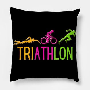 Triathlon Marathon Sport Swim Bike Run Pillow