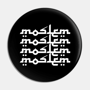 Moslem T-shirt Design Pin