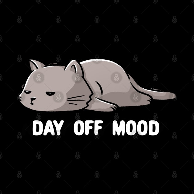 Day Off Mood Cute Lazy Cat Gift by eduely