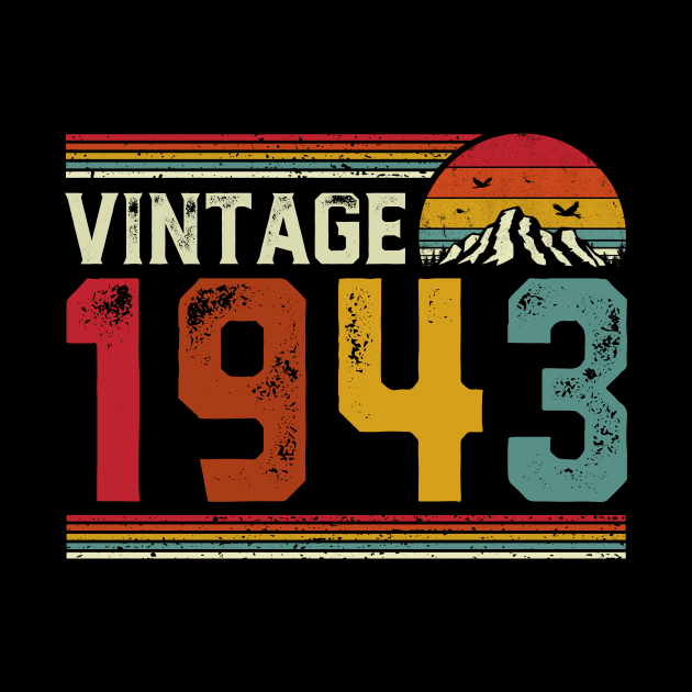 Vintage 1943 Birthday Gift Retro Style by Foatui