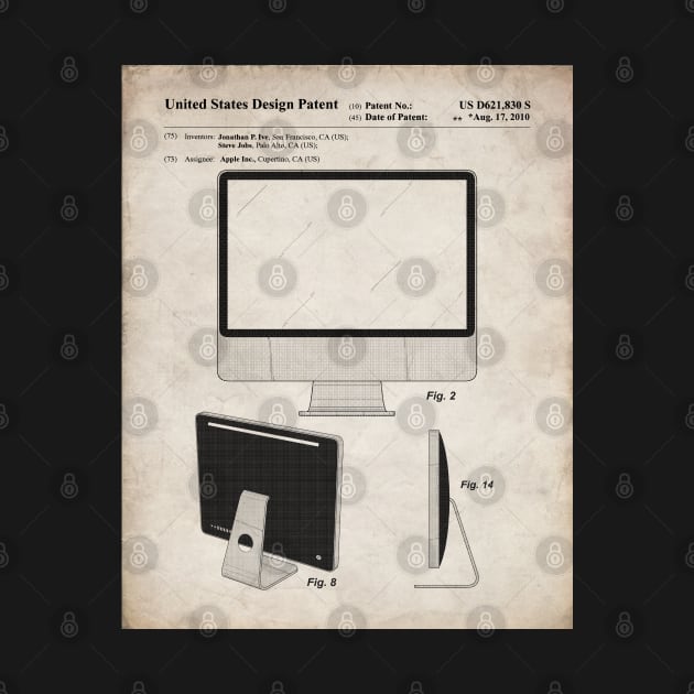 iMac Computer Patent - Apple Fan Tech Home Office Art - Antique by patentpress