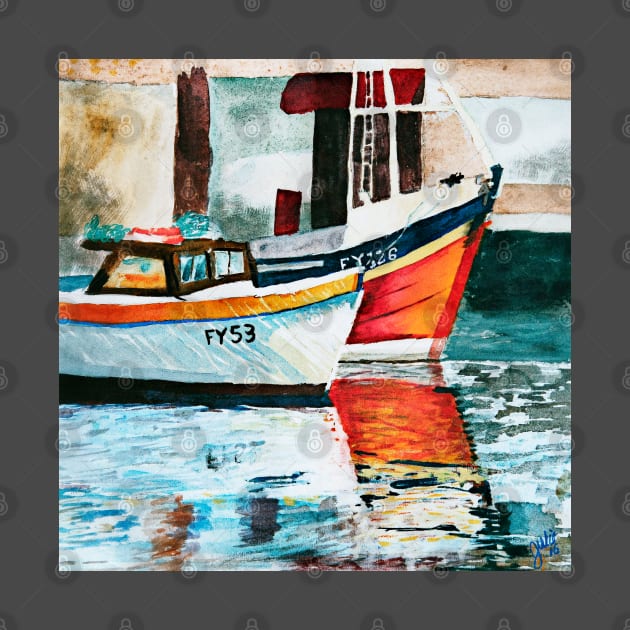 Boats in Harbour by JulieWestmore