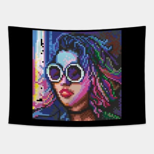 Pixel Art Girl Tapestry