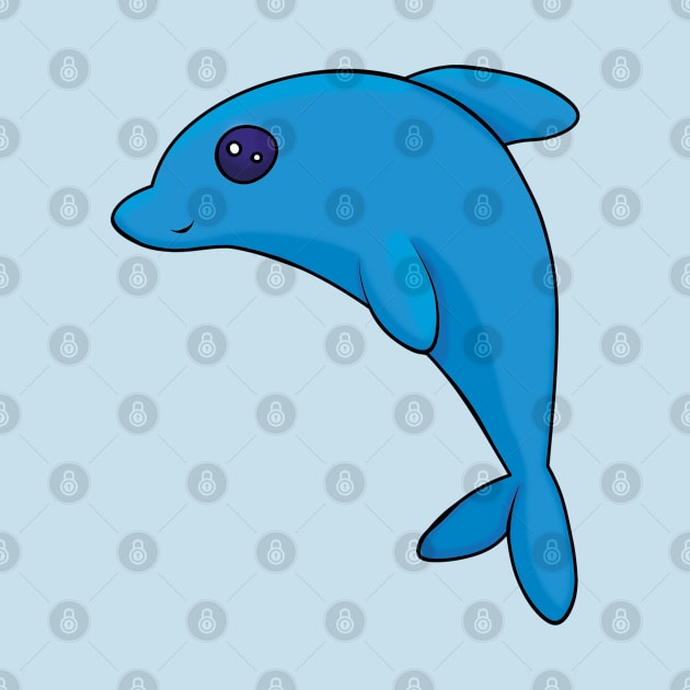 Cute Blue Dolphin by Kaiko's Kreations