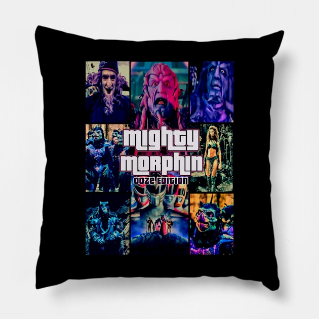 Mighty Morphin (Ooze Edition) Pillow by The Dark Vestiary