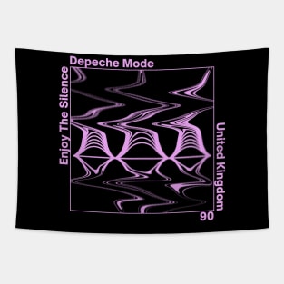 Enjoy the Silence / Depeche Mode - Halftone Graphic Design Tapestry