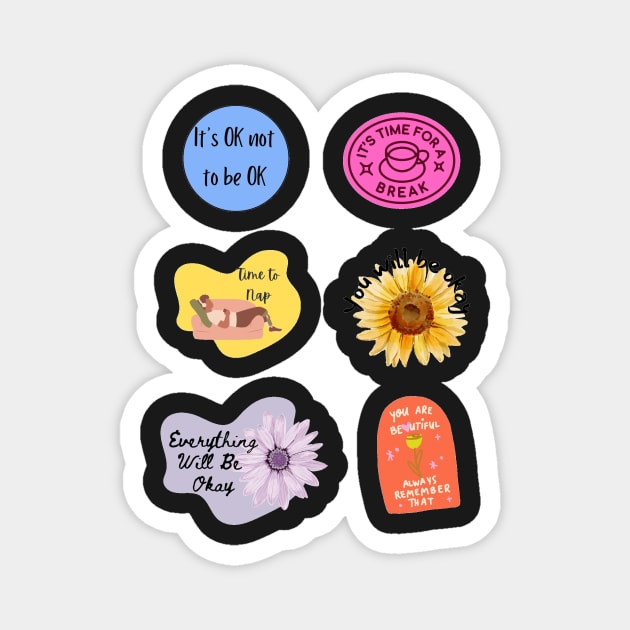 Depression Stickers for Mental Health Magnet by julyperson