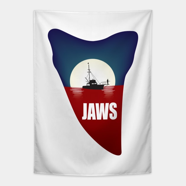 Jaws Tapestry by RyanBlackDesigns