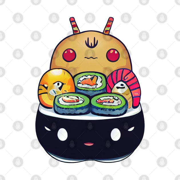 sushi friends #2 by dozydonut