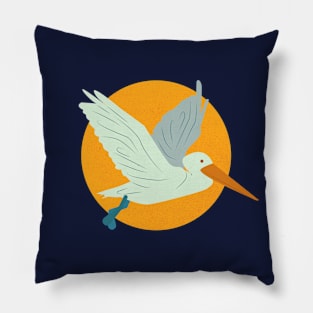 Pelican sunset Pillow