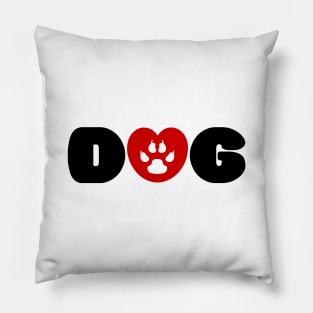 Dog Love Heart Pillow