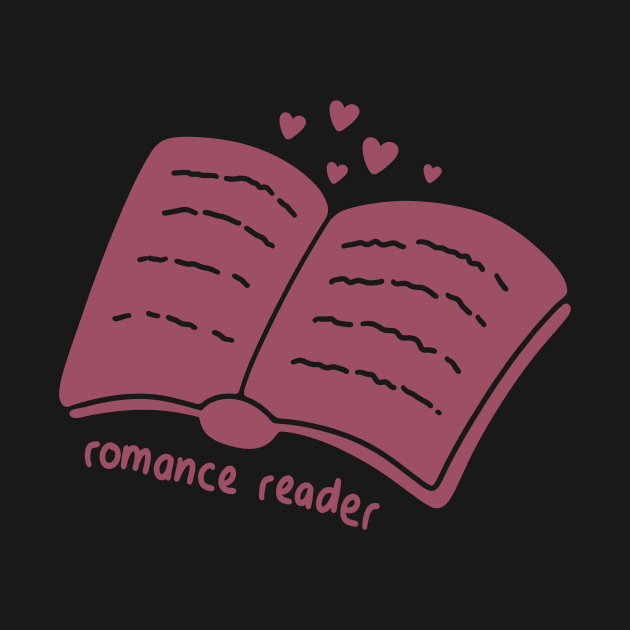 Romance reader red pink/purple simple design with hearts for readers by loulou-artifex