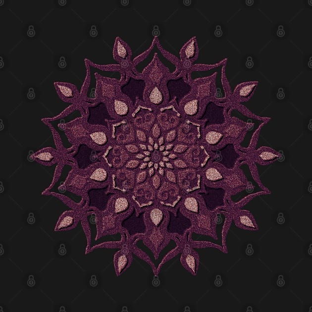 Burgundy Colour shine Mandala by Adele