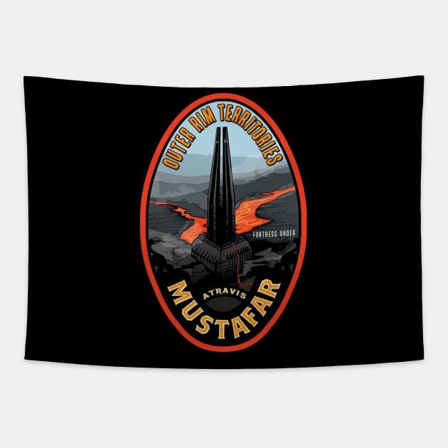 Mustafar Tapestry by MindsparkCreative