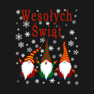 Gnomes Funny Pajama Cute Christmas Gift Holiday Style Wesołych Świąt T-Shirt